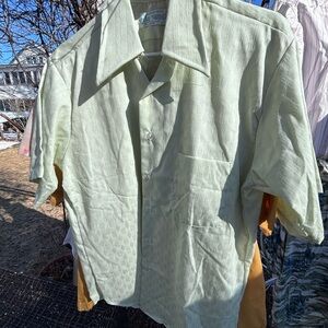 Vintage K-Mart Pale Mint Green Short Sleeve Button-Up Shirt, 16-16.5